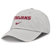 USC Trojans Nike Gray Over Swoosh Sideline Unstructured Adjustable Hat